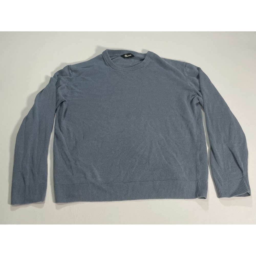 The Commons Linen Organic Cotton Sweater Mens XL Blue‎ Crewneck Pullover